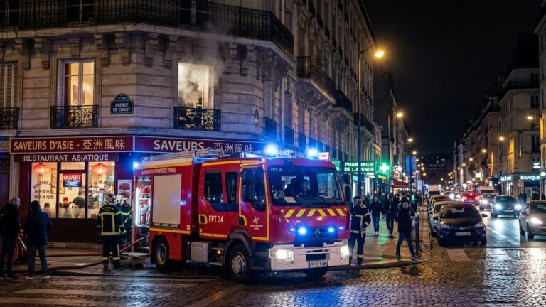 Incendie dans un Restaurant du XIIIe Arrondissement à Paris : Les Pompiers Maîtrisent le Feu