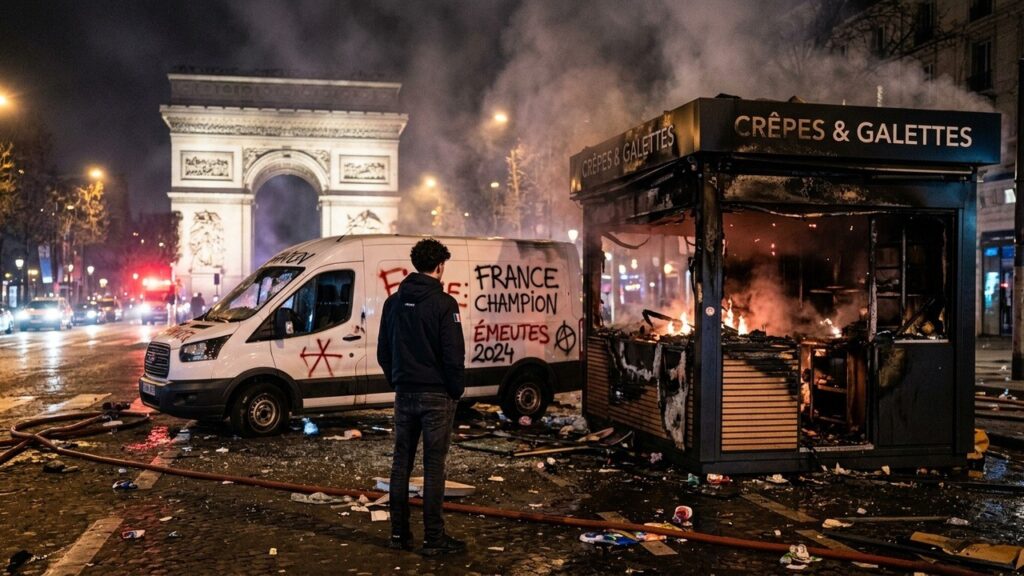 Incendie Kiosque Crêpes Champs-Élysées : Un Commerçant Dévasté Après Victoire PSG