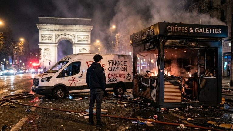 Incendie Kiosque Crêpes Champs-Élysées : Un Commerçant Dévasté Après Victoire PSG