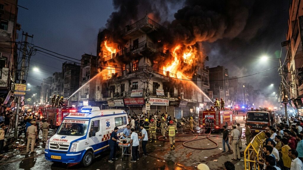 Incendie Mortel à New Delhi : 21 Morts dans un Immeuble