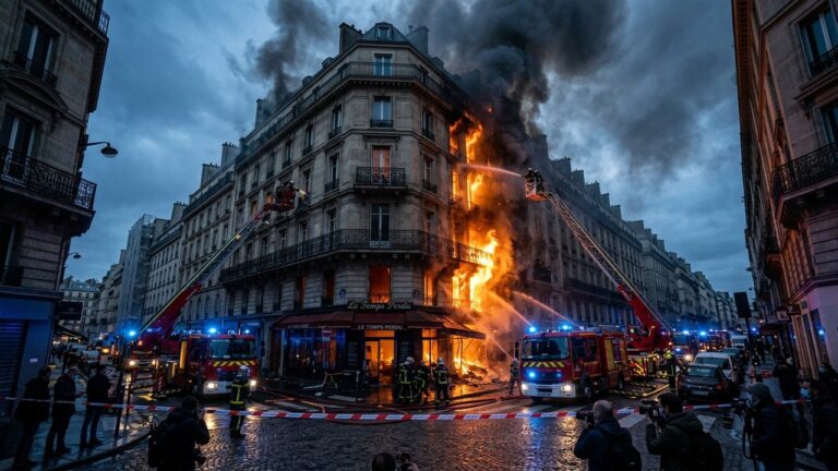 IncendiePlanning the article structure and content à Paris : Cinq Blessés dans un Immeuble du IIe Arrondissement
