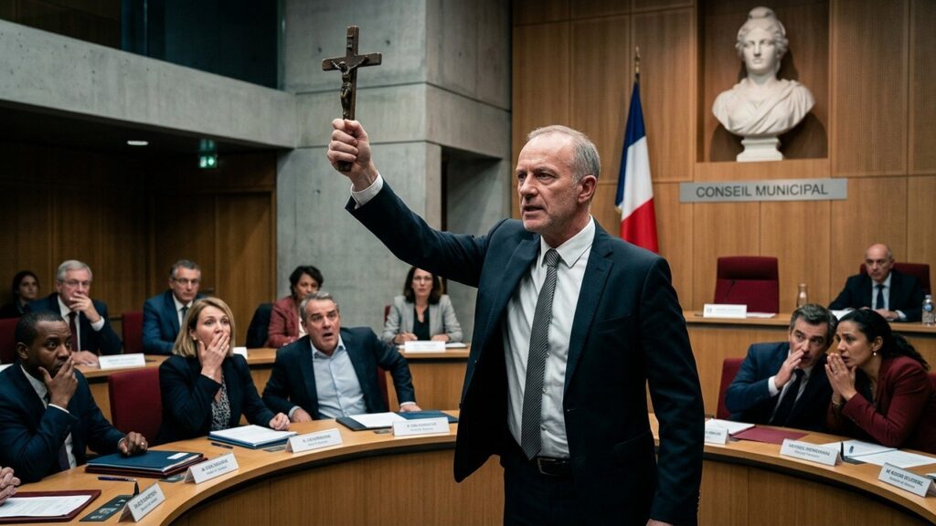 Ivry-sur-Seine : Élu RN Sort Crucifix et Prie en Plein Conseil
