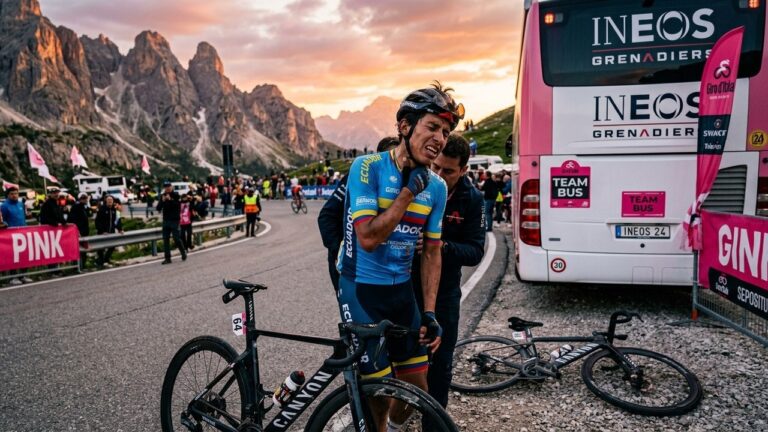 Jhonatan Narvaez Abandonne le Giro 2026 Après Collision Avec un Bus
