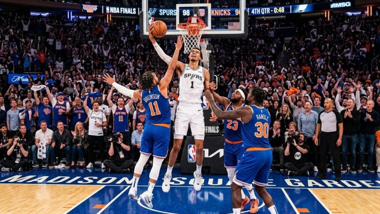 Knicks mènent 2-0 face aux Spurs de Wembanyama en Finales NBA