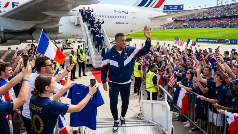 Kylian MbappWriting the blog articleé : Accueil de Star aux États-Unis Avant la Coupe du Monde