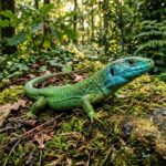 Lézard Vert et Bleu : Un Reptile Conquiert les Forêts d’Île-de-France