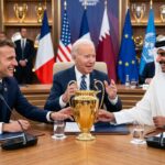 Macron, Trump et l&rsquo;Émir du Qatar : Scène Cocasse sur le PSG au G7
