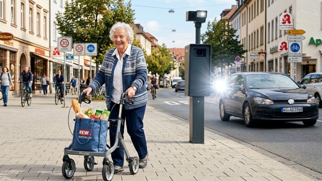 Mamie en Déambulateur Flashée par un Radar : L&rsquo;Histoire Insolite qui Fait le Buzz