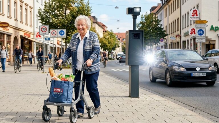 Mamie en Déambulateur Flashée par un Radar : L&rsquo;Histoire Insolite qui Fait le Buzz