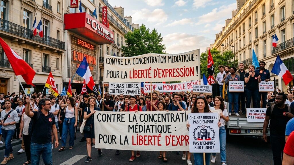 Manifestation Anti-Bolloré à Paris : Mélenchon et la Bataille Culturelle