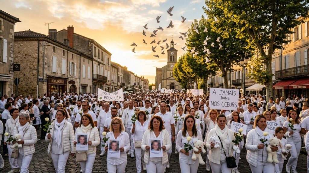 Marche Blanche à Fleurance : Émotion et Colère Après la Mort de Lyhanna