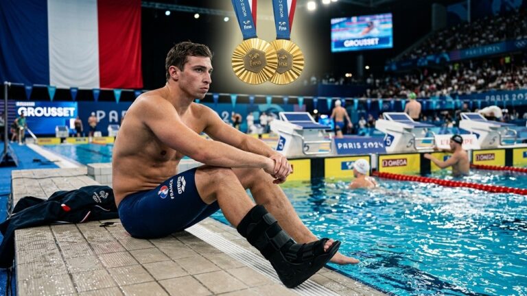 Maxime Grousset Forfait Championnats France Blessure Pied Natation