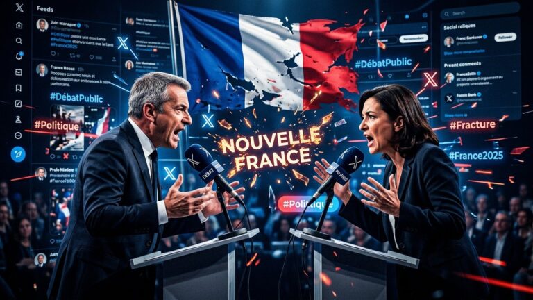 Mélenchon et Le Pen S&rsquo;Écharpent sur X : Nouvelle France en Feu