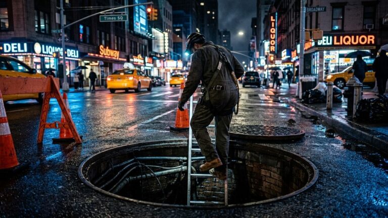 Mystère àWriting the blog article New York : Des Groupes d&rsquo;Hommes Descendent dans les Égouts la Nuit