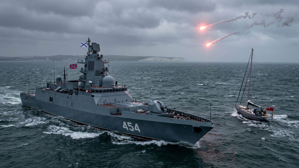 Navire Russe Tire en Manche sur Yacht Britannique : Tension en Mer