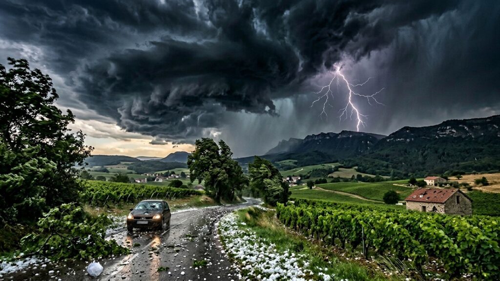 Orages Violents en France : Grêle, Vents à 100 km/h et Risque de Tornade