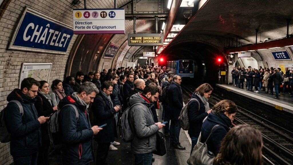 Paris : Trafic InterromGenerating the blog article contentpu sur Ligne 4 Métro entre Châtelet et Odéon