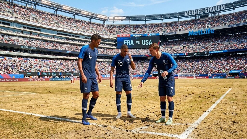Pelouse TropGenerating the full article content Sèche du Metlife : Les Bleus S’Inquiètent Avant la Finale