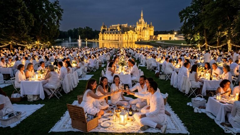 Pique-Nique en Blanc Chantilly : 16 000 Participants pour un Événement Magique