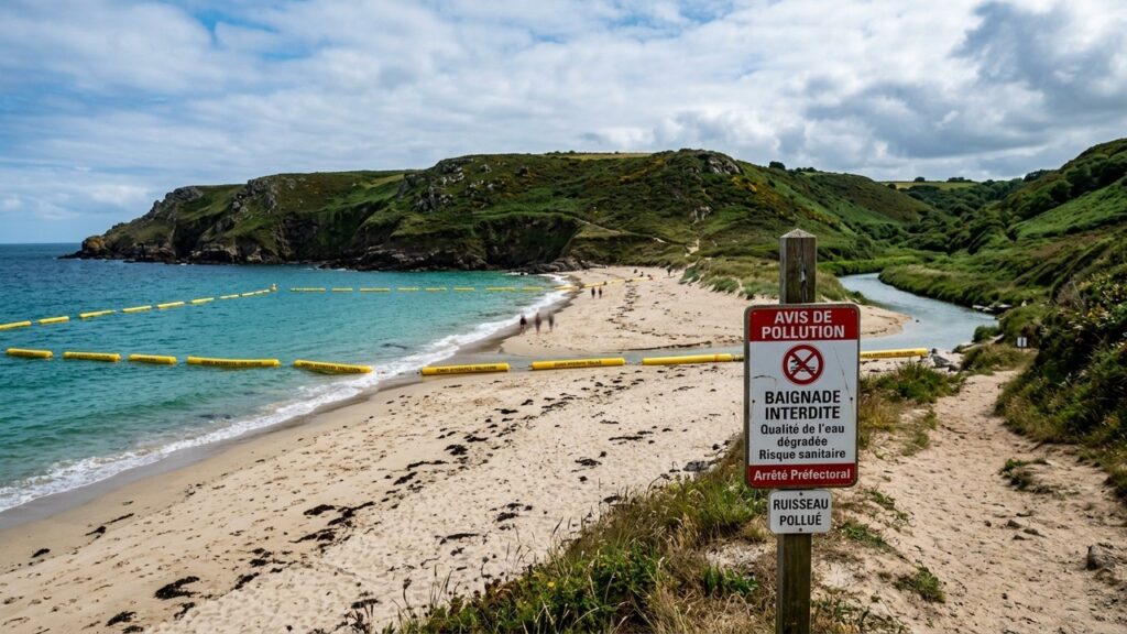 Plage de Penfoul à Landunvez : Pollution à l&rsquo;E. Coli et Fermeture Partielle