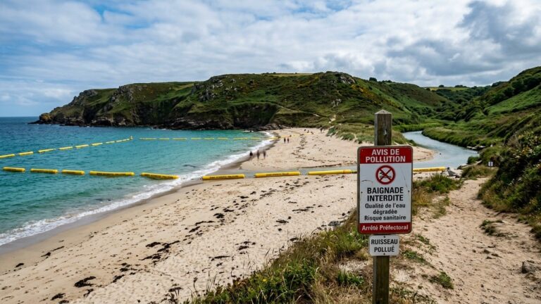Plage de Penfoul à Landunvez : Pollution à l&rsquo;E. Coli et Fermeture Partielle