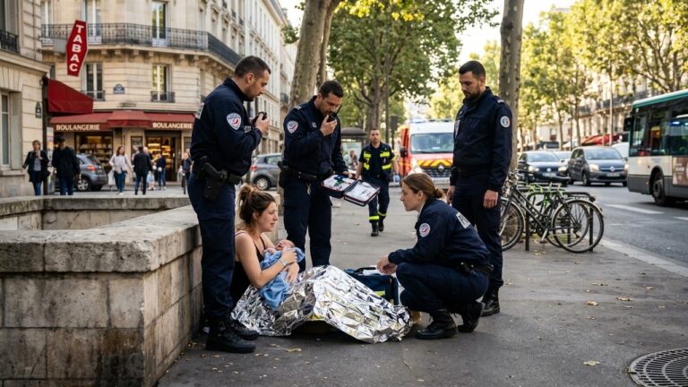 Policiers Sauvent une Naissance en Pleine Rue à Paris