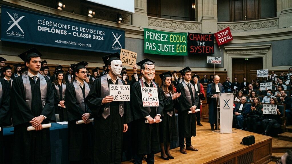 Polytechnique : Élèves Perturbent Remise des Diplômes pour une Autre Société