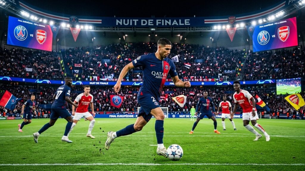 PSG Arsenal : Composition Probable avec Hakimi et Ruiz Titulaires