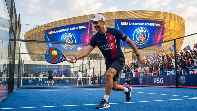 PSG Arsenal : Nasser Al-KheWriting the French blog articlelaïfi Et Son Rituel Padel Avant La Finale