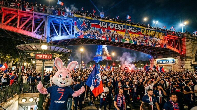 PSG Arsenal : RATP Déploie Tifo Géant à Bir-Hakeim