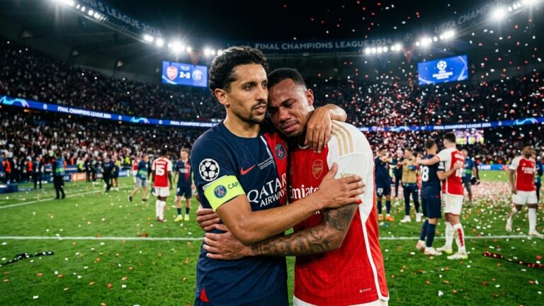 PSG Champion d&rsquo;Europe : L&rsquo;Émouvante Accolade Entre Marquinhos et Gabriel