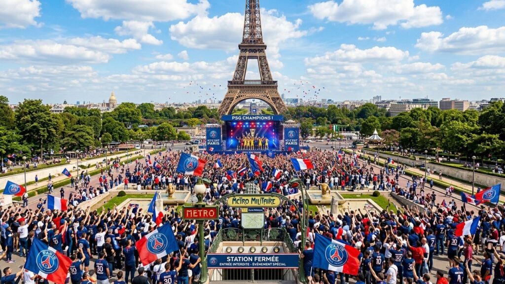 PSG Champion d’Europe : Lignes de Métro Fermées Dès Midi pour les Festivités Parisiennes