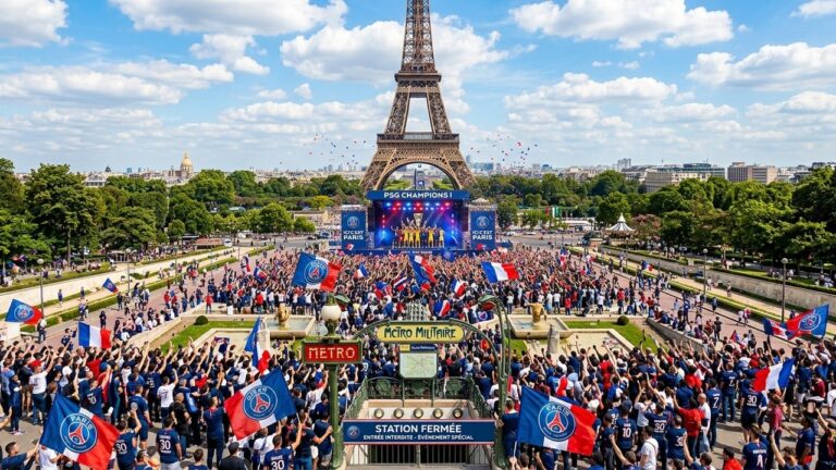 PSG Champion d’Europe : Lignes de Métro Fermées Dès Midi pour les Festivités Parisiennes