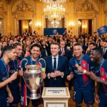 PSG Champions d’Europe : Macron Célèbre les Héros Parisiens à l’Élysée