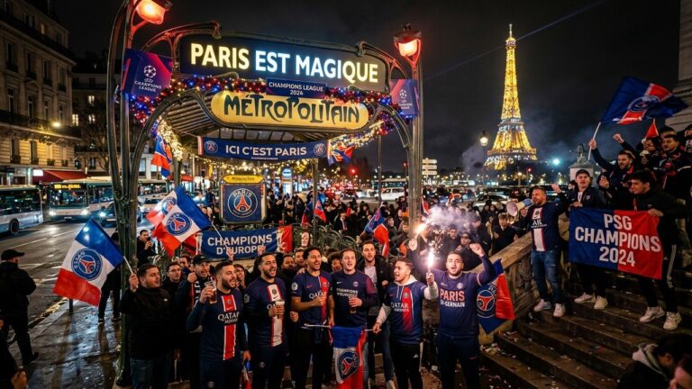 PSG Champions d’Europe : Paris Transforme son Métro pour FWriting the PSG victory articleêter le Sacre