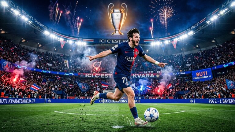 PSG : Kvaratskhelia Élu Meilleur Joueur de la Ligue des Champions