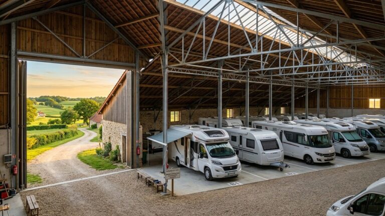 Reconversion Agricole : Une Étable Transformée en Parking à Caravanes