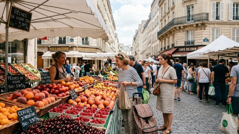 Ruée Vers Les Fruits D&rsquo;Été Au Marché De Charonne