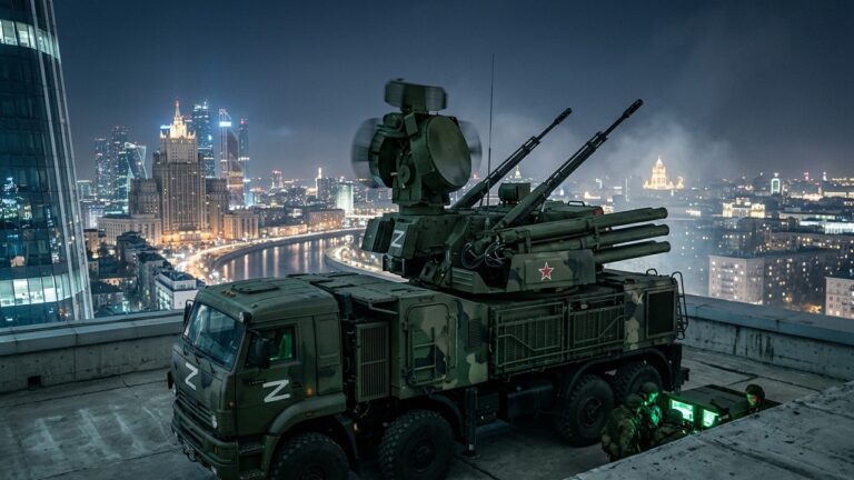 Russie Renforce Défense Aérienne Moscou Pantsir Toits