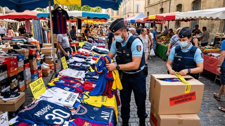 Saisie de Contrefaçons à Creil : Maillots Nike et Lacoste Retirés du Marché