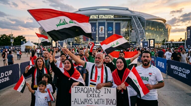 Supporters Irakiens en ExGenerating the blog articleil : Le Foot Unit Leur Peuple