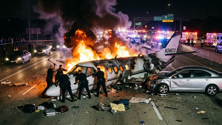 Texas : Jet S&rsquo;Écrase Sur Autoroute, Secours Héroïques