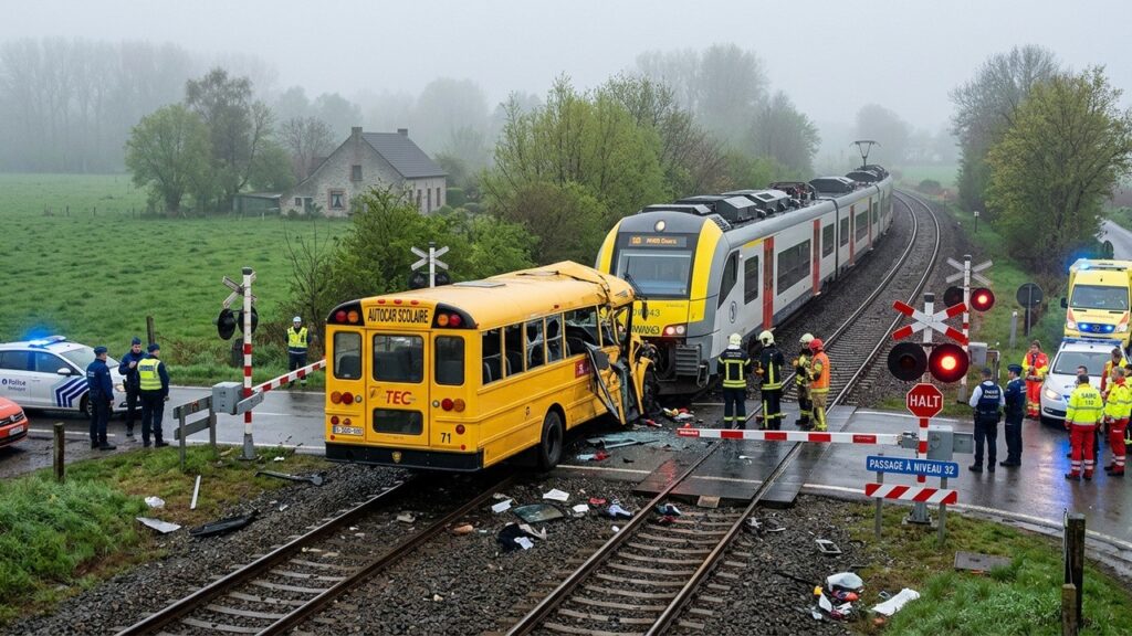 Tragédie en Belgique : Collision Fatale Bus Scolaire et Train