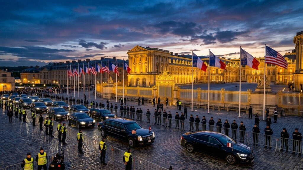 Versailles en État de Siège pour la Visite de Donald Trump