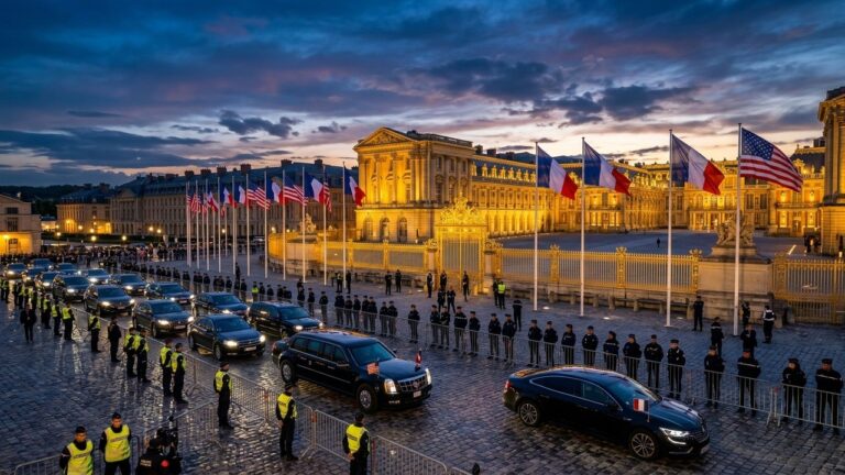 Versailles en État de Siège pour la Visite de Donald Trump