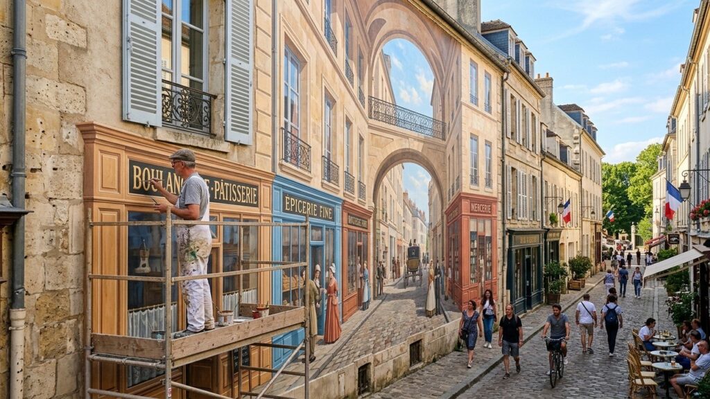 Versailles : Le Grand Trompe-l&rsquo;Œil du Quartier Saint-Louis Restaure ses Couleurs