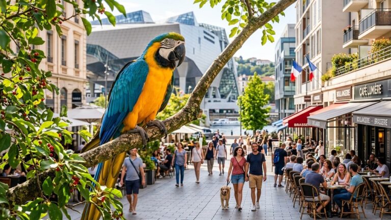 Yoko, le Perroquet qui Apporte Joie et Bonheur à Lyon