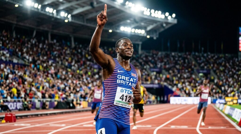 Victoire Glave 100m Europe Birmingham Jacobs Blessé