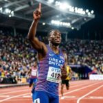 Victoire Glave 100m Europe Birmingham Jacobs Blessé